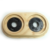 Рамка двухместная деревянная ретро, Овал, ASR-59225, Ясень